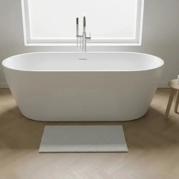 Herringbone wood tile bathroom