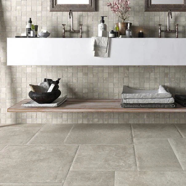 grey floor tiles