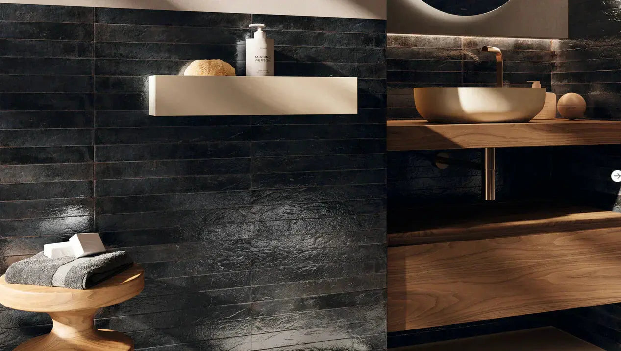 Black Bathroom tiles