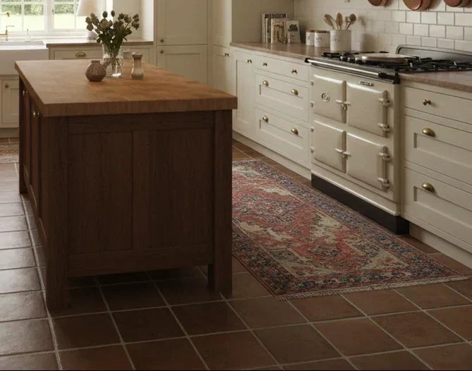 Rustic kitchen floor tiles
