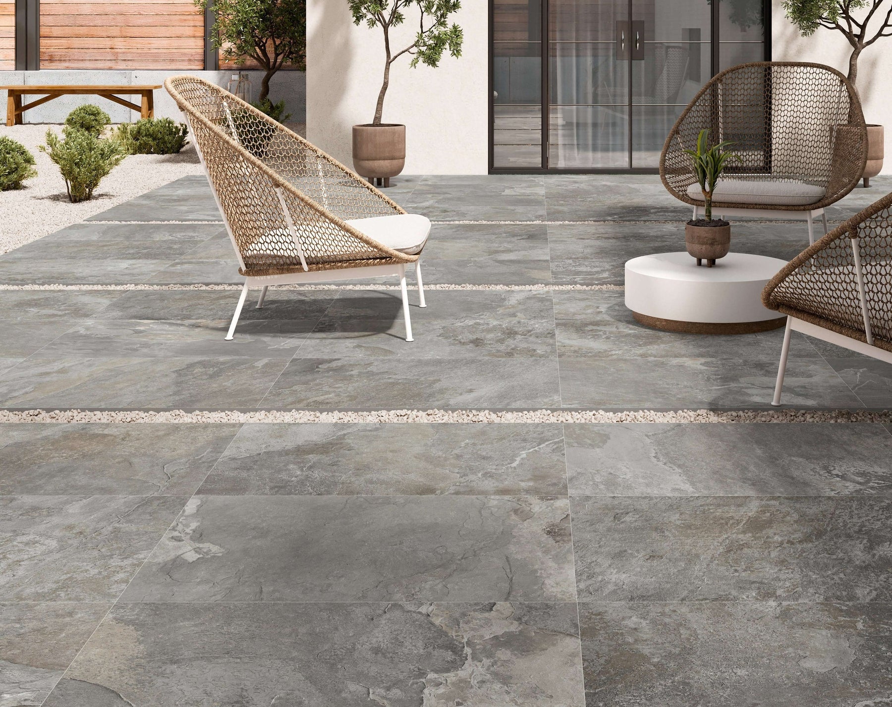 Grey tiles for outdoor areas