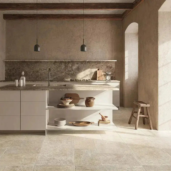 Cream tiles
