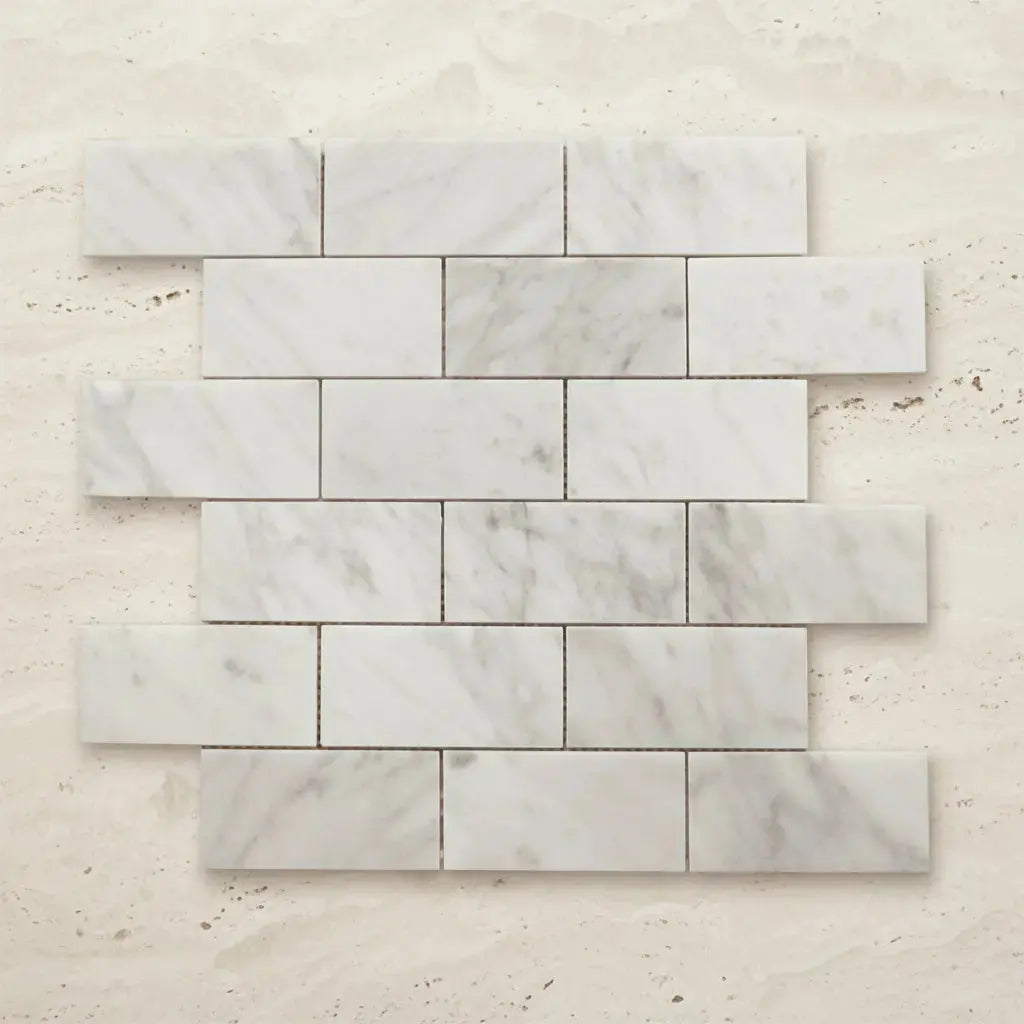 Marble mosaic floor tile