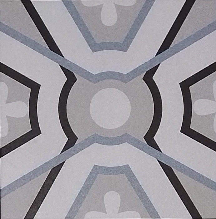 Geometry grey matt porcelain 200x200mmx9mm