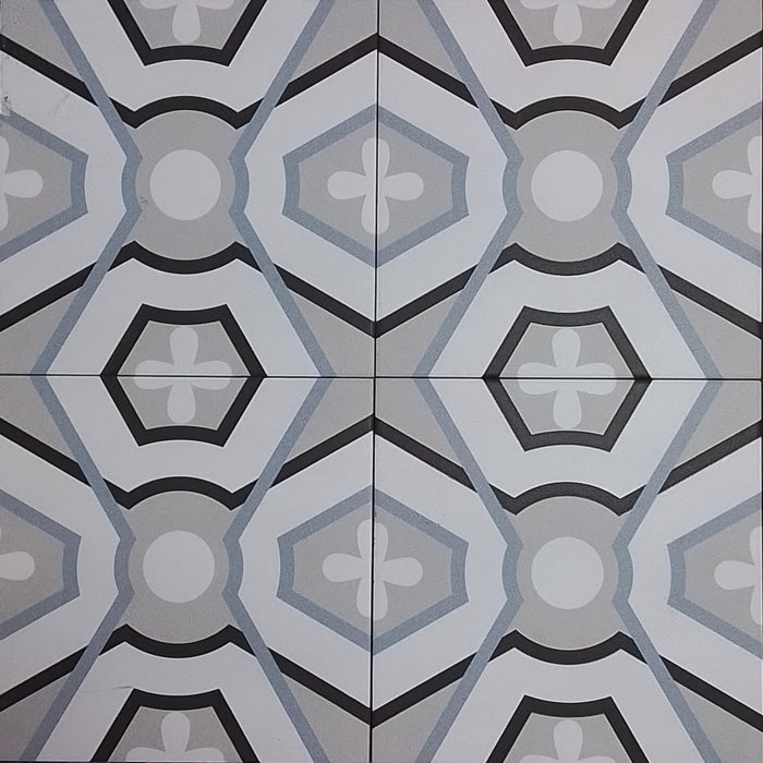 Geometry grey matt porcelain 200x200mmx9mm