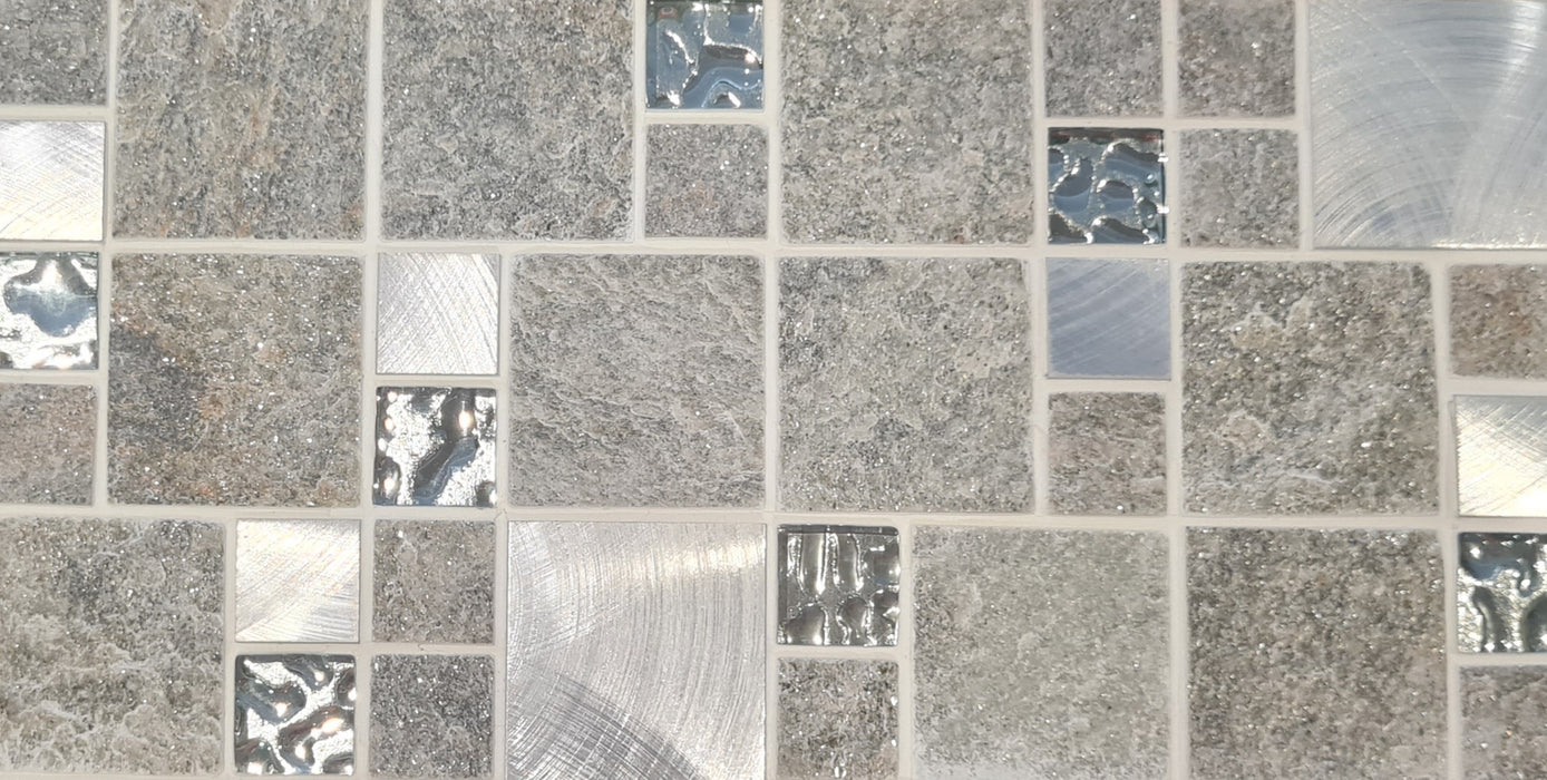 Meteor Grey Mosaic Wall 300x300x8mm