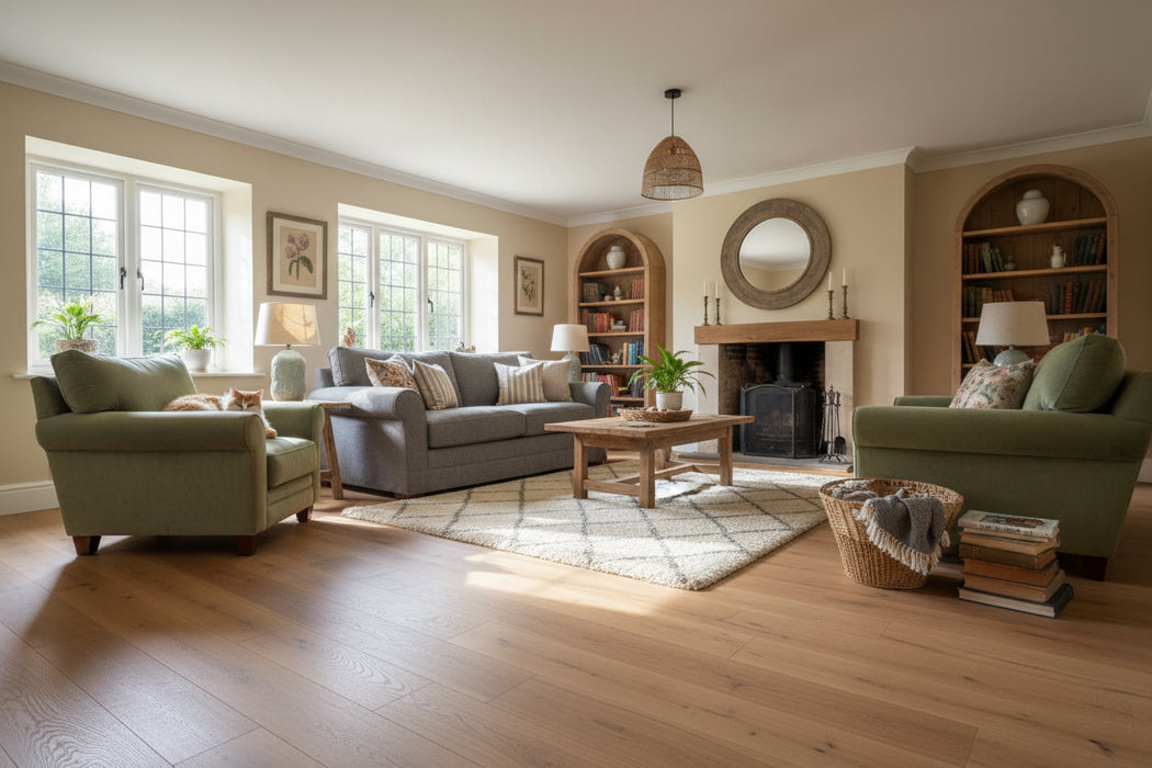 Original Oak Elite Engineered Wood Flooring HDF Long Length 20X185cm