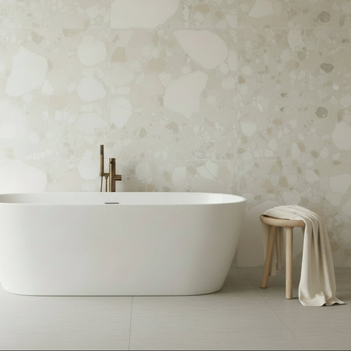 Piazza blanco terrazzo porcelain tiles 60x120cm