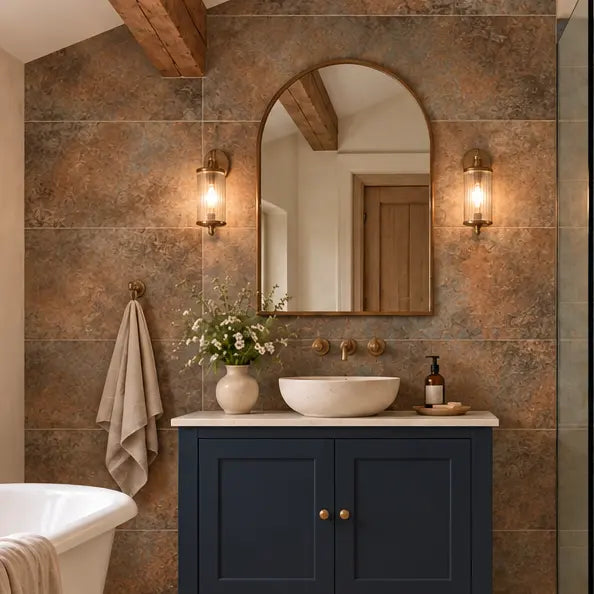 Alloy Copper Matt Porcelain Tiles 60x60cm feature wall