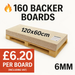 Aqua boards, Fibre cement boards 60x120cm, 6mm