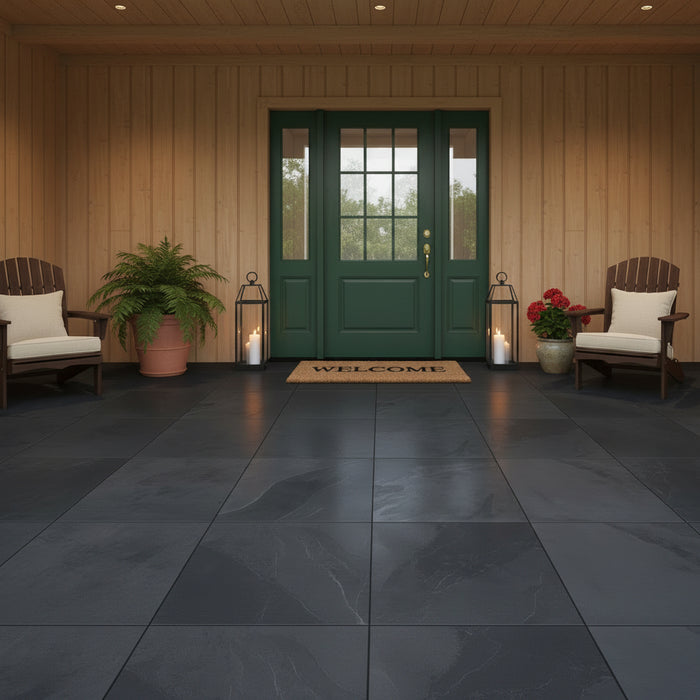 Brazilian Black outdoor porcelain tiles 60x90x2cm All tiles TILEJOB