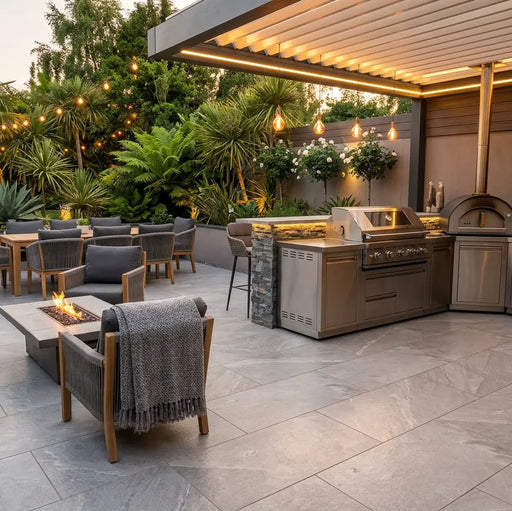 Brazilian Grey outdoor porcelain tiles 60x90x2cm