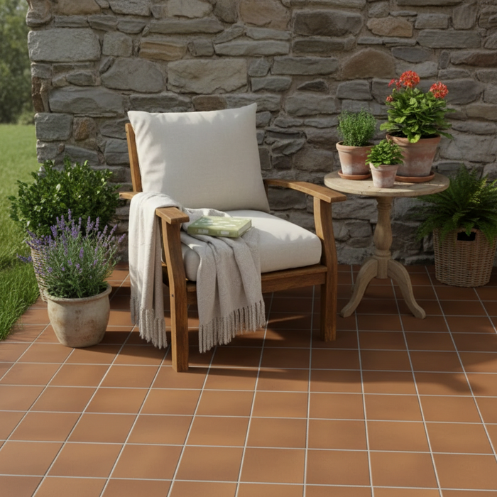 Cathedral Classic Victorian Brown quarry tiles 15x15cm