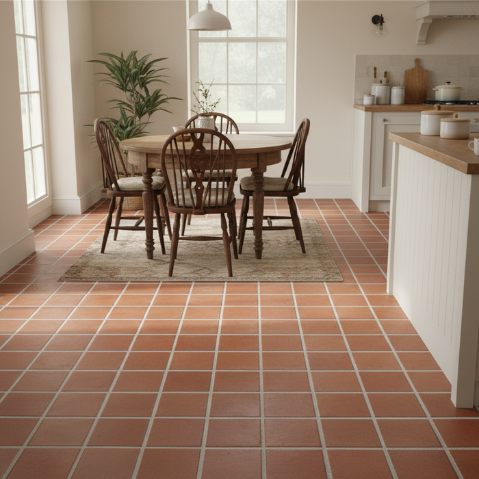 Cathedral Classic Victorian Red quarry tiles 15x15cm