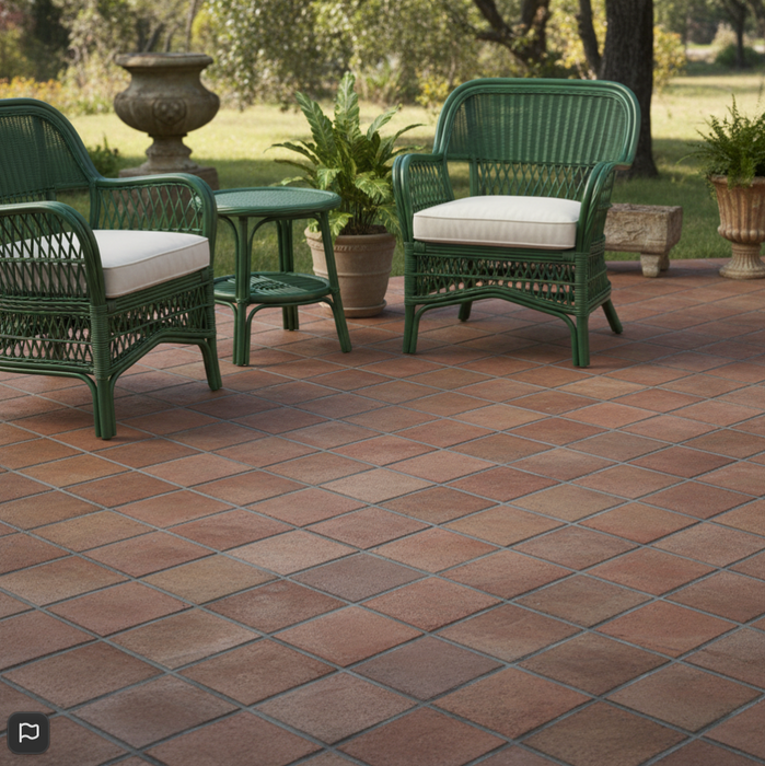 Cathedral Classic Victorian Red quarry tiles 15x15cm