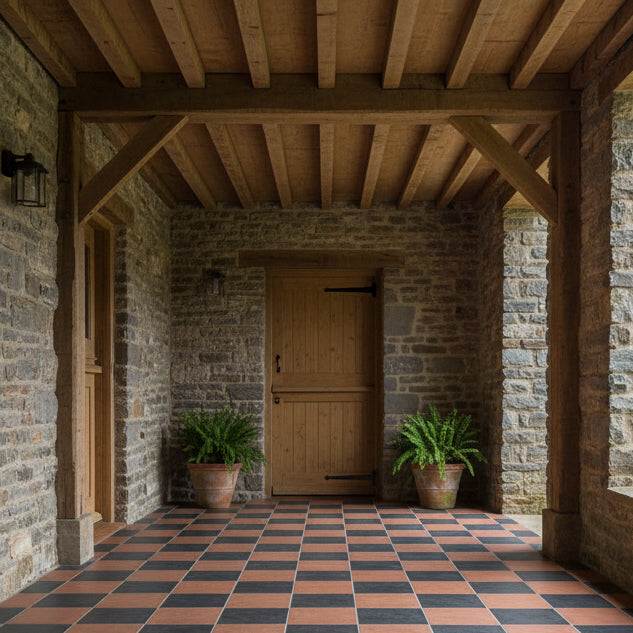 Cathedral Classic Victorian Red quarry tiles 15x15cm