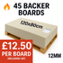 Pro-Backer Fibre Cement Backer Board 80x120cm, 12mm (45 boards pallet deal)