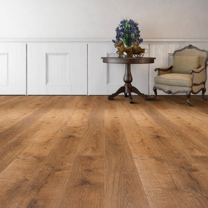 Country Oak Elite Engineered Wood Flooring HDF Long Length 20X185cm