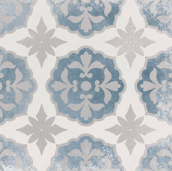 Verona Blue  Pattern matt porcelain 200x200x10mm