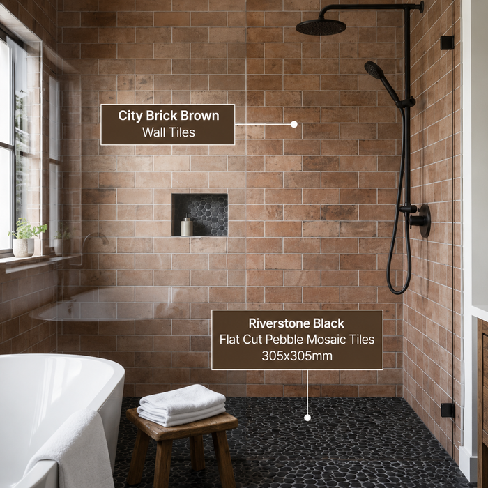 City Brick Brown matt porcelain 100x200mm
