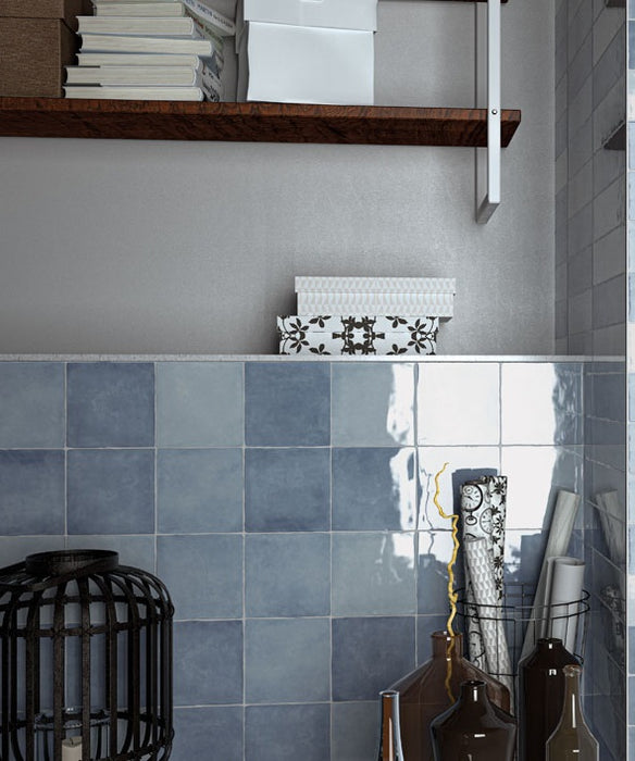 Zellige Blue Wall tiles 13x13cm