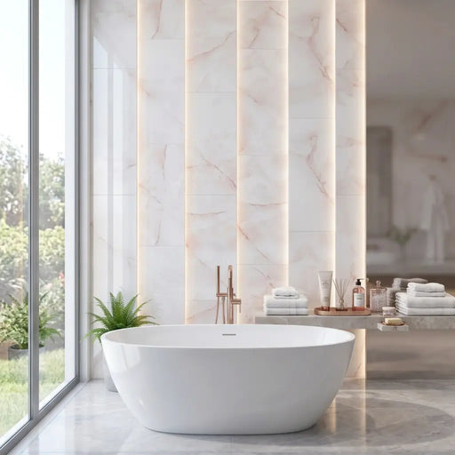 Crystal Pink Onyx tile gloss 30x60cm