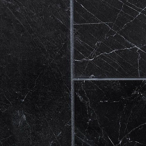 FIRMFIT Rigid Core Pre-Grouted Tiles Black Marble XT 8053 Luxury Vinyl Flooring 405 X 810 mm