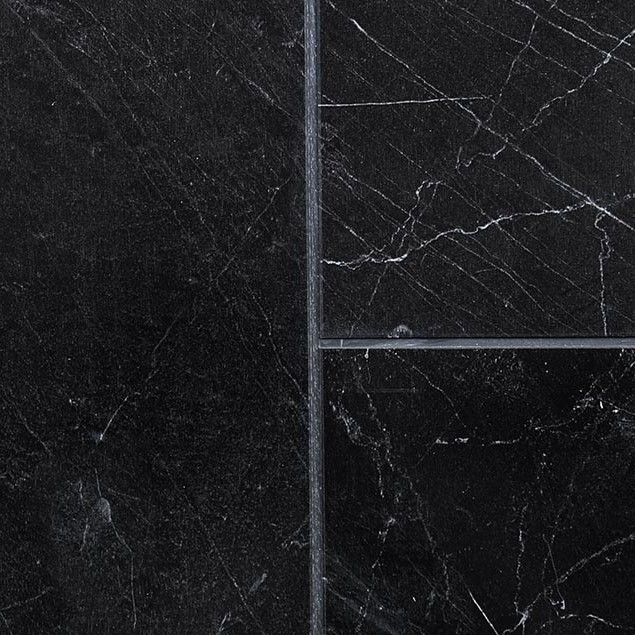 FIRMFIT Rigid Core Pre-Grouted Tiles Black Marble XT 8053 Luxury Vinyl Flooring 405 X 810 mm