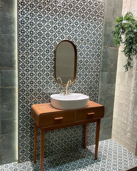 Alma Green Porcelain tiles 20x20cm