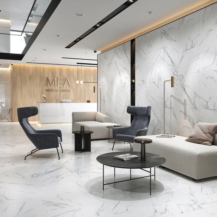 Calacatta Marble White Matt R10 59.8 x 119.8cm