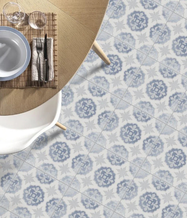 Verona Blue  Pattern matt porcelain 200x200x10mm