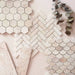 Rosa Asiago Pink Natural Marble Tiles cut sample TILEJOB.CO.UK