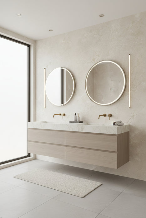 Moonlight Ivory porcelain tiles 60x60cm and 60x30cm