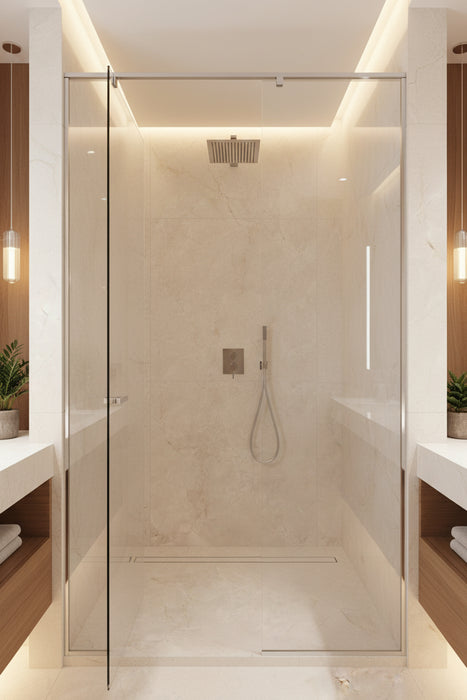 Moonlight Ivory porcelain tiles 60x60cm and 60x30cm