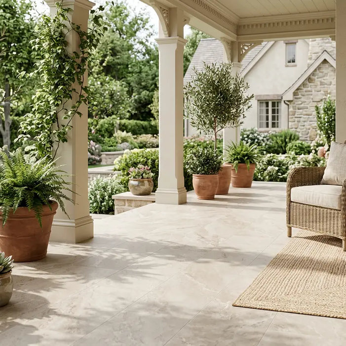 Holton Beige outdoor porcelain tiles 60x90x2cm
