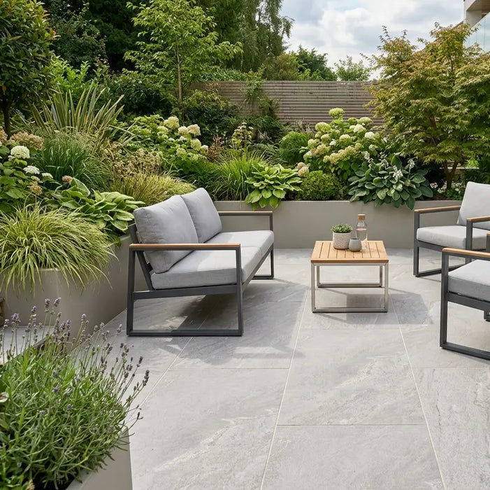 Holton Light Grey outdoor porcelain tiles 60x90x2cm