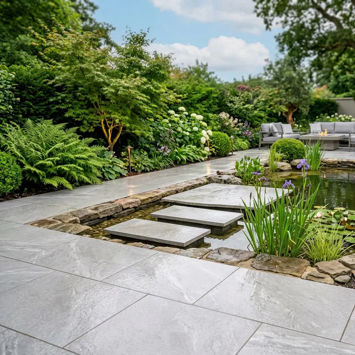 Holton Light Grey outdoor porcelain tiles 60x90x2cm