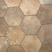 Hexagonal Aged Terracotta Esagona Rosso Tiles