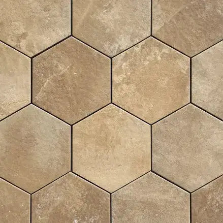Hexagonal Aged Terracotta Esagona Rosso Tiles