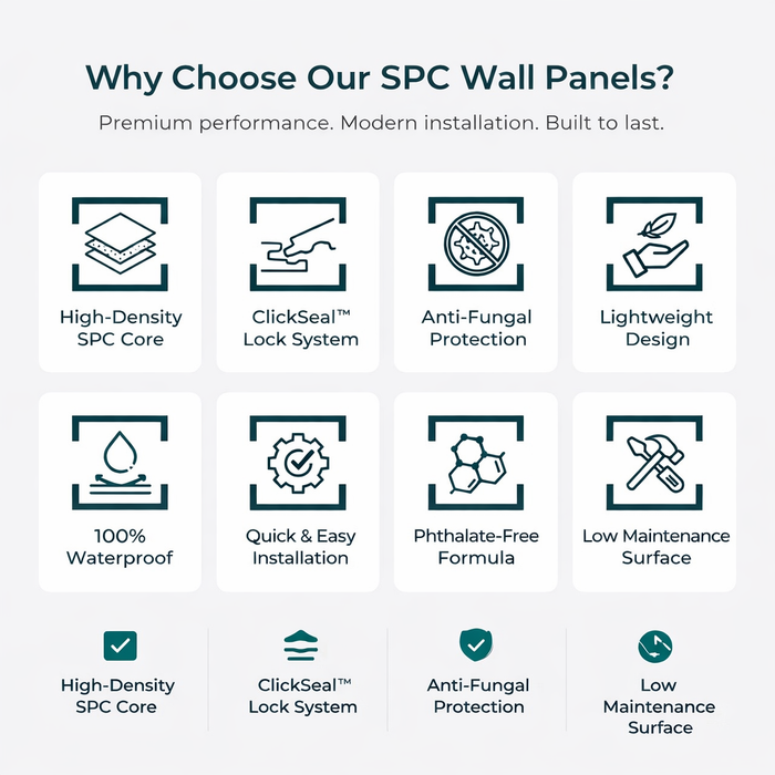 Aqua SPC Wall Panel Sargasso Gloss 2400x950x6mm