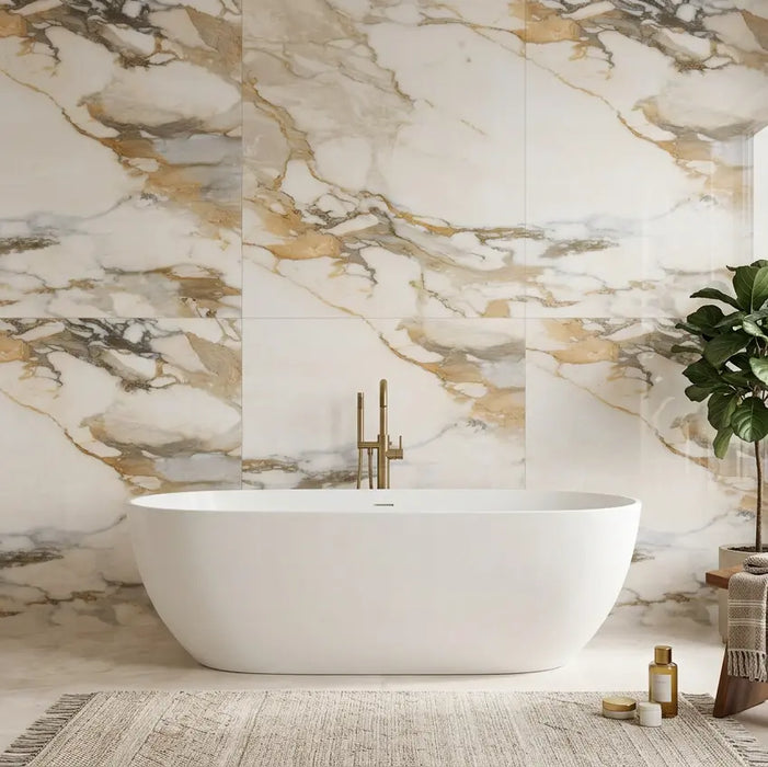 Imperial Cascade Marble Beige Gloss 60x60 and 60x30cm