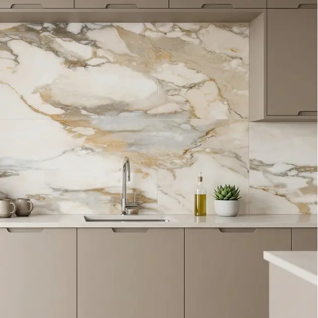 Imperial Cascade Marble Beige Gloss 60x60 and 60x30cm