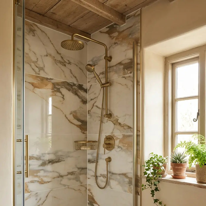 Imperial Cascade Marble Beige Gloss 60x60 and 60x30cm