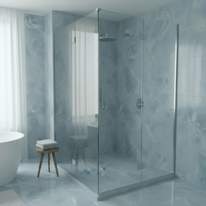 Infinity Cloud blue onyx floor tile matt Large Format Porcelain 90x90cm