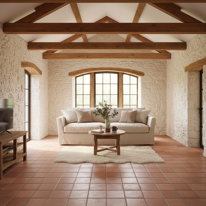 Livada Rustic terracotta vitrified ceramic tiles 45x45cm