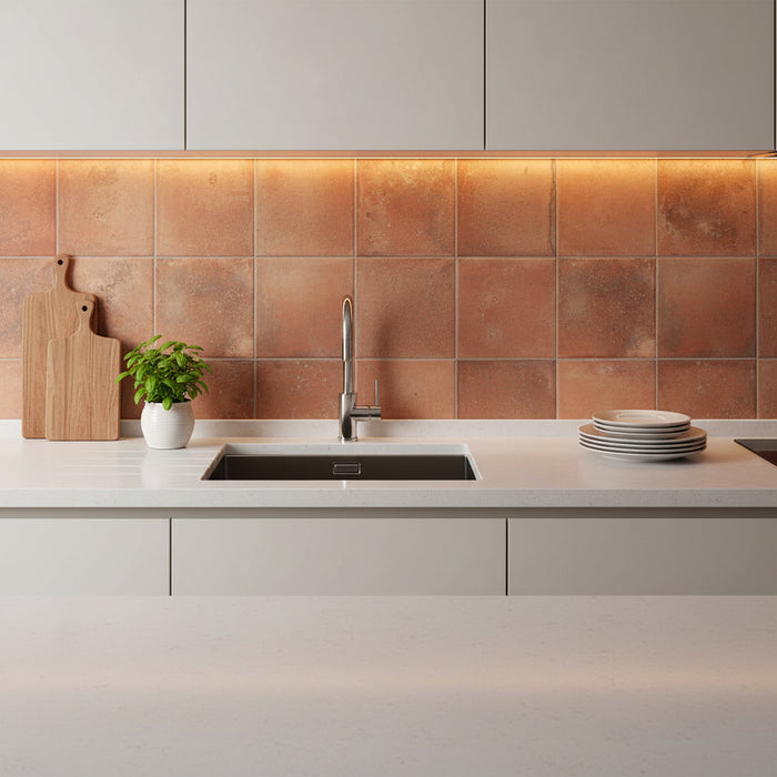 Livada Rustic terracotta vitrified ceramic tiles 45x45cm