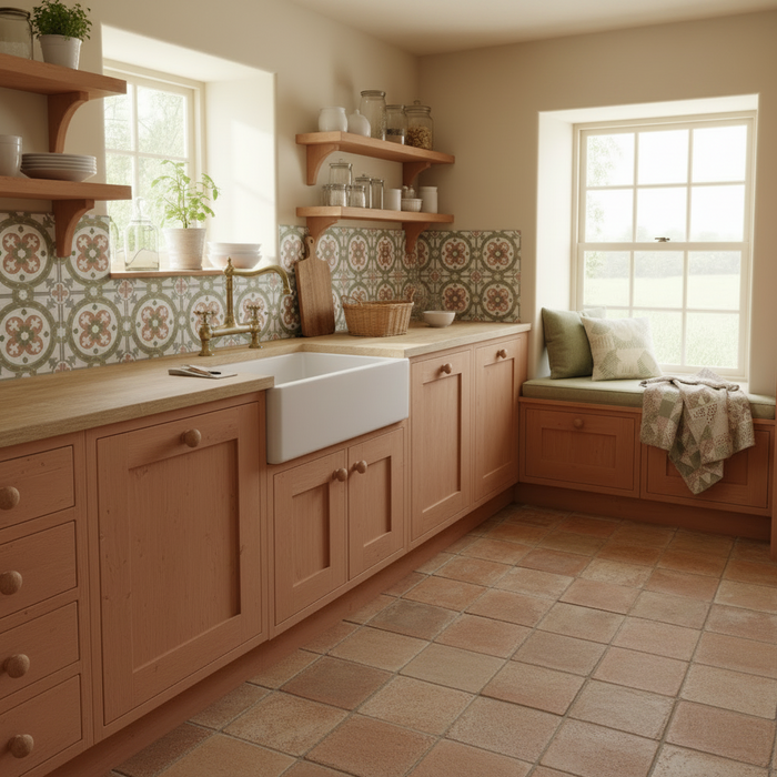 Livada green vitrified ceramic tiles 45x45cm