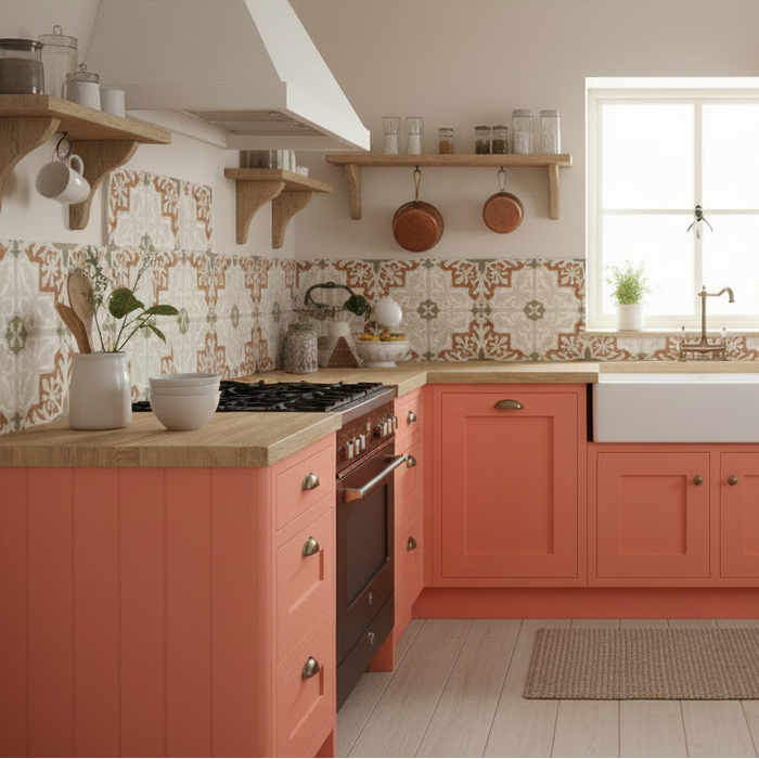 Livada red vitrified ceramic tiles 45x45cm