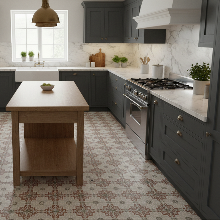 Livada red vitrified ceramic tiles 45x45cm