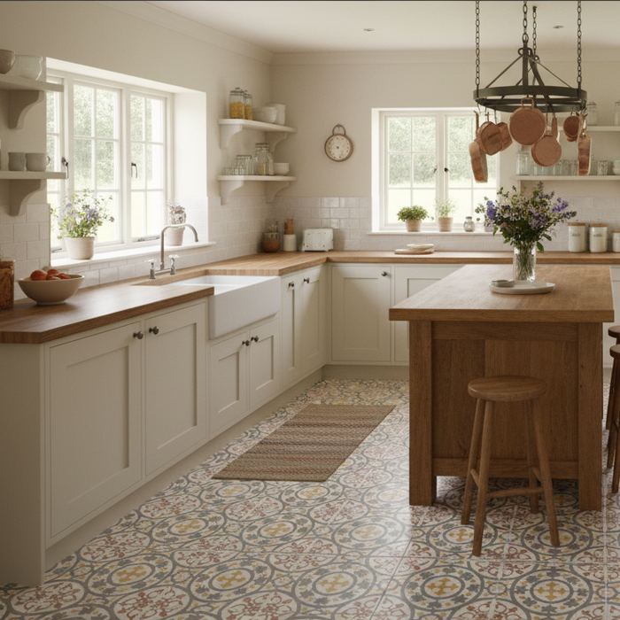 Livada  yellow vitrified ceramic tiles 45x45cm
